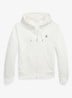 Double-knit hoodie met volledige rits - White / Wit
