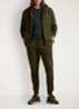 Double-knit hoodie met volledige rits - Company Olive / Olijfgroen