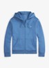 Double-knit hoodie met volledige rits - Delta Blue