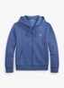 Double-knit hoodie met volledige rits - Earth Blue / Blauw