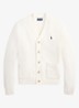 Fijngebreid vest met logoborduring - Deckwash White / Wit