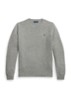 Fijngebreide pullover in kasjmierblend met logoborduring - Grijs