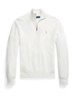 Fijngebreide pullover met halve rits en logoborduring - Deckwash White / Wit