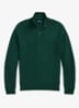 Fijngebreide pullover met halve rits en logoborduring - Groen