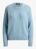 Fijngebreide pullover met logoborduring - Blue Note / Blauw