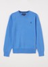 Fijngebreide pullover van katoen - Blauw
