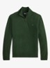 Fijngebreide pullover van wol met halve rits - Lodgepole Pine Heather / Groen