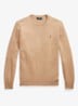 Fijngebreide pullover van wol met logo - Camel Melange / Camel