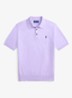 Fijngebreide slim fit polo met logo - Powder Purple / Paars