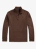 Fijngebreide trui met halve rits - Nutmeg Brown Heather 2ZAO