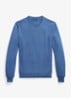 Fijngebreide trui met logoborduring - Clarity Blue Heather / Blauw