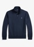Fijngebreide trui met logoborduring - Donkerblauw