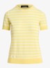 Fijngebreide trui met streepprint - Lemon Sorbet/White / Geel