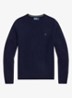 Fijngebreide trui van wol met logoborduring - Hunter Navy / Donkerblauw