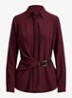 Georgette blouse met gespdetail - Dark Garnet / Bordeauxrood