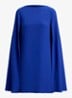 Georgette mini jurk met cape - Cruise Royal / Blauw