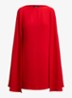 Georgette mini jurk met cape - Cruise Red / Rood