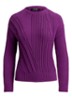 Grofgebreide trui met ingebreid patroon - Purple Dawn / Paars