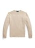 Grofgebreide trui met logoborduring - Beige