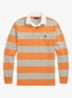 Regular fit polo met logoborduring en streepprint - Bedford Orange / Oranje