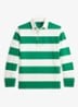 Regular fit polo met logoborduring en streepprint - Groen