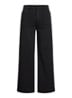 High waist flaired fit cropped chino met steekzakken - Zwart