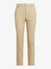 High waist slim fit cropped pantalon met steekzakken - Birch Tan / Beige