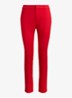 High waist slim fit cropped pantalon met steekzakken - Rood