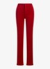 High waist straight fit pantalon van fluweel met steekzakken - Lauren Red Velvet / Rood