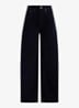High waist wide leg jeans van corduroy - Lauren Navy / Blauw