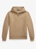 Hoodie met kangoeroezak en logo - New Tan