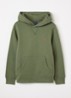 Hoodie met logoborduring - Olijfgroen