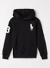 Hoodie met logoborduring - Zwart