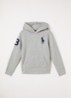 Hoodie met logoborduring - Antraciet