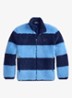 Jack van fleece met streepprint - Chatham blue / Blauw