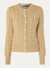 Kabelgebreid vest met logoborduring - Camel