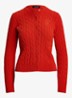 Kabelgebreid vest met logoborduring - Bright Vermilion / Rood