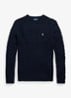 Kabelgebreide katoenen trui - Hunter Navy C8135-ZX6S