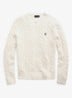 Kabelgebreide pullover met logoborduring - Andover Cream / Creme