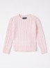 Kabelgebreide pullover met logoborduring - Roze