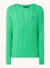 Kabelgebreide pullover met logoborduring - Classic Kelly-2YZD
