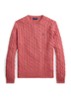 Kabelgebreide pullover met logoborduring - Strawberry Gelato HTHR-45QB