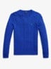 Kabelgebreide pullover met logoborduring - Pacific Royal-2XK4