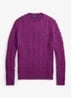 Kabelgebreide pullover met logoborduring - Purple Dawn-37HO