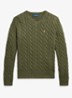 Kabelgebreide pullover met logoborduring - Garden Trail Heather-419F
