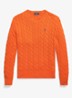 Kabelgebreide pullover met logoborduring - Sailing Orange-36PH