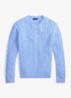 Kabelgebreide pullover met logoborduring - Austin Blue-2YH1