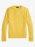Kabelgebreide pullover met logoborduring - Sunfish Yellow-33F4