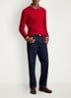 Kabelgebreide pullover van kasjmier - Park Ave Red / Rood