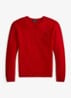 Kabelgebreide trui in kasjmierblend met logoborduring - Park Ave Red / Rood